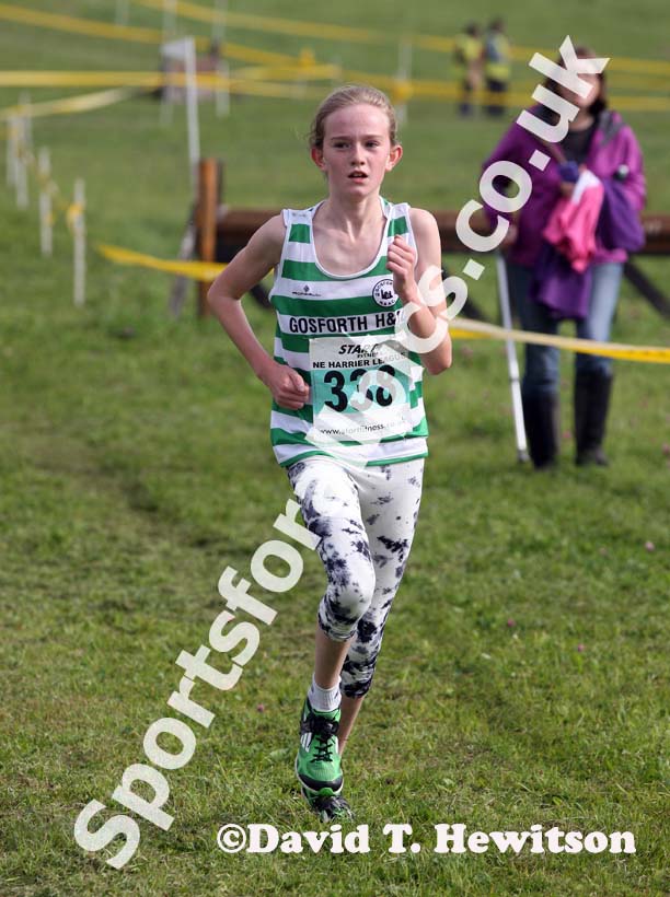 Rhiana  Purves (Gosforth) winner of the under-13 girls at the Sherman Cup, Hedley Farm, Tanfield,  County Durham.